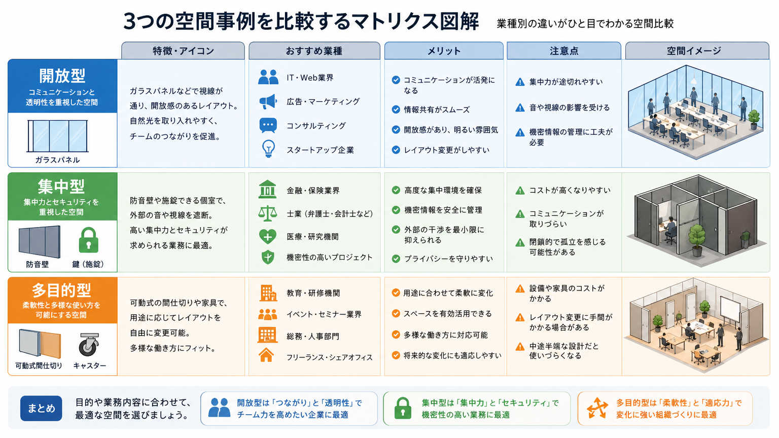ブレストに強い空間の事例比較
