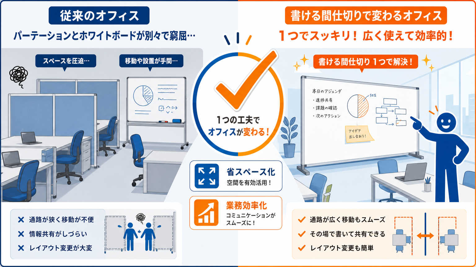 書ける間仕切りとは？オフィス内装での活用結論
